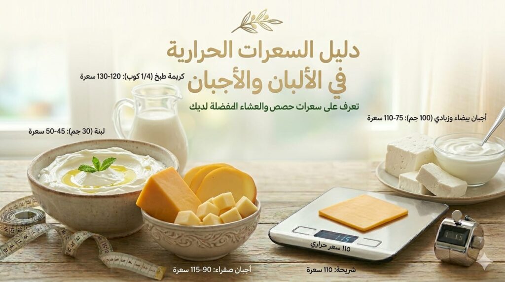 دليل السعرات الحرارية في الالبان والاجبان